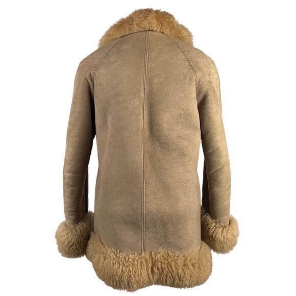 Vintage PEPCO Shearling Sheepskin Pennylane Fur Leather Coat S Made in Turkey - Picture 5 of 16